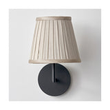 Lyndon Taupe Silk Mix Knife Pleated Tapered Lampshade - 18cm