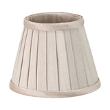 Lyndon Taupe Silk Mix Knife Pleated Tapered Lampshade - 18cm