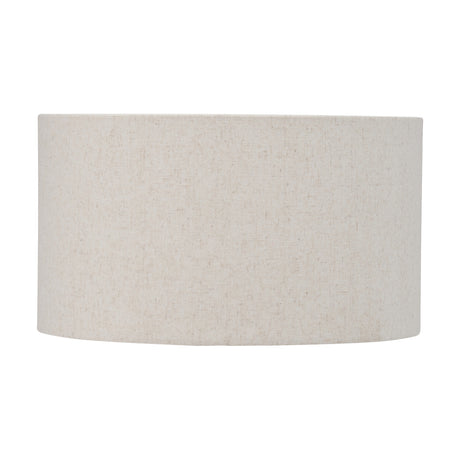 Quinn Slubby Hopsack Cylinder Shade in natural jute-look fabric, 30cm wide drum shape with textured weave, shown on a plain white background.