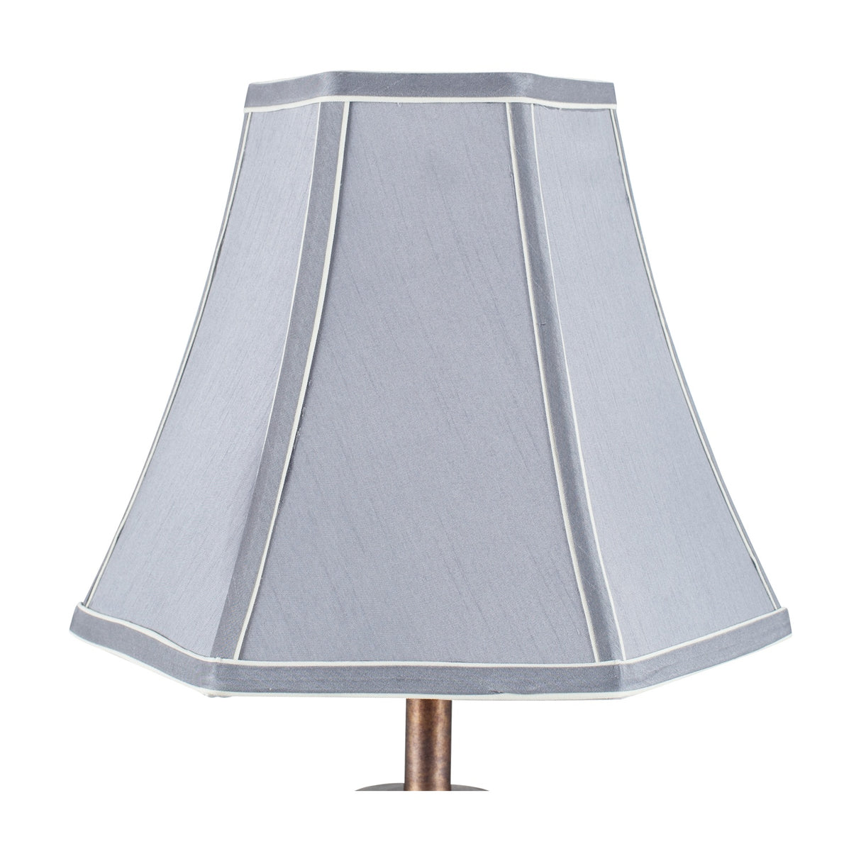 Lyla Steel Grey Silk Mix Bowed Lampshade - 25cm