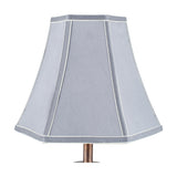 Lyla Steel Grey Silk Mix Bowed Lampshade - 25cm