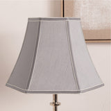 Lyla Steel Grey Silk Mix Bowed Lampshade - 25cm