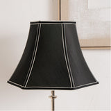 Lyla Black Silk Mix Bowed Lampshade - 40cm