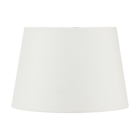 Adelaide Ivory Tapered Cotton Mix Lampshade, 30cm, in a plain cream fabric with a smooth finish, shown on a plain white background.