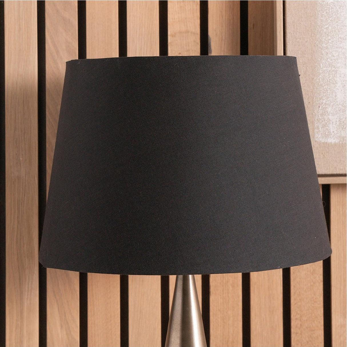 Adelaide Black Tapered Cotton Mix Lampshade - 35cm