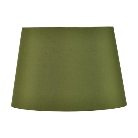 Adelaide Sage tapered lampshade, 40cm wide, in a cotton mix fabric with a plain white background.