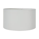 Harry Ivory Cotton Mix Cylinder Lampshade, 30cm wide fabric drum shade in plain ivory, shown against a plain white background.