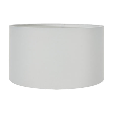Harry Ivory Cotton Mix Cylinder Lampshade, 30cm wide fabric drum shade in plain ivory, shown against a plain white background.
