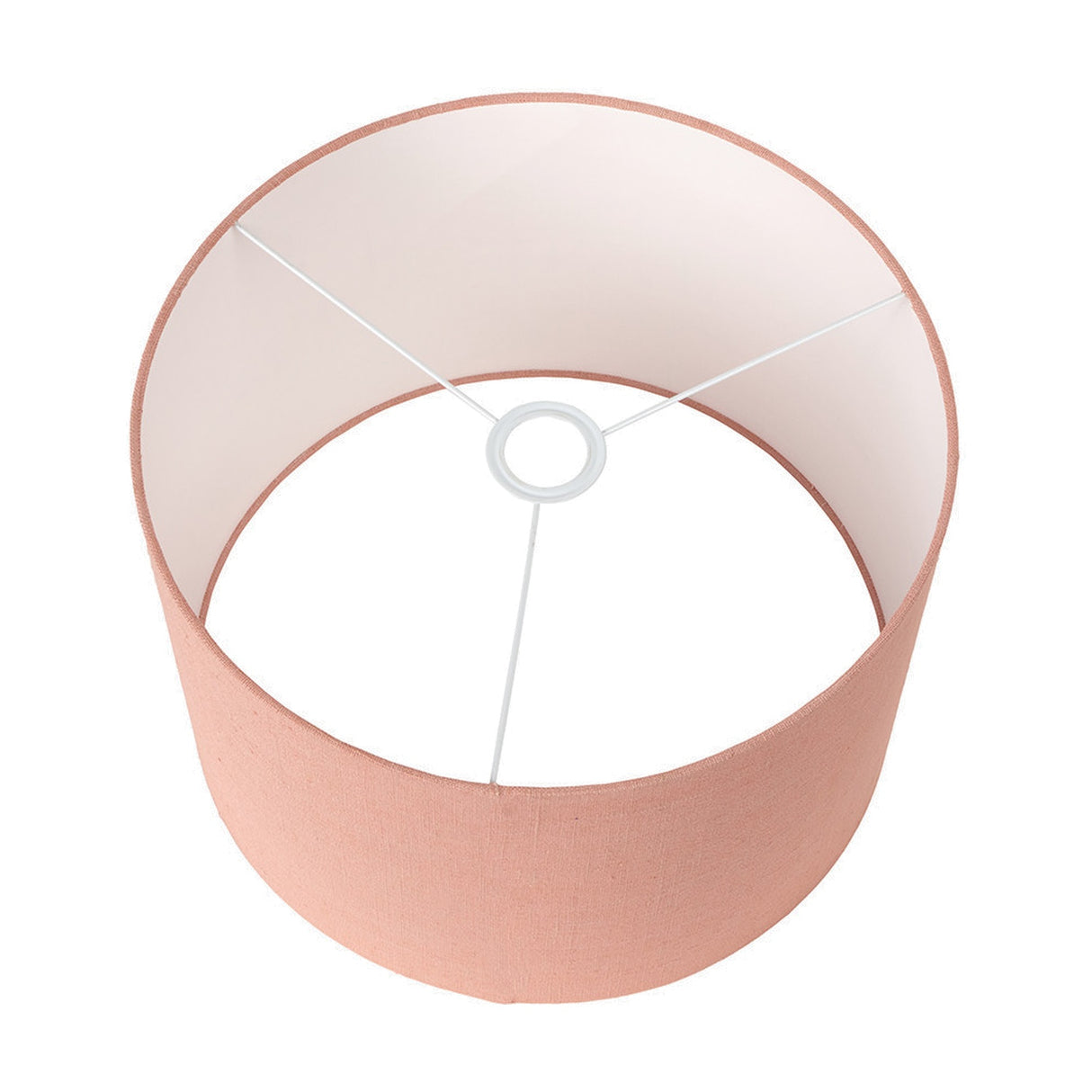 Edward Apricot Linen Cylinder Lampshade - 45cm