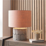 Edward Apricot Linen Cylinder Lampshade - 45cm