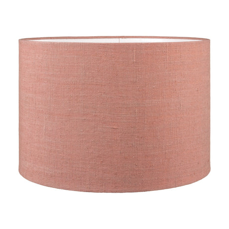 Edward Apricot Linen Cylinder Lampshade, 50cm wide drum shade in a textured linen fabric, shown on a plain white background.