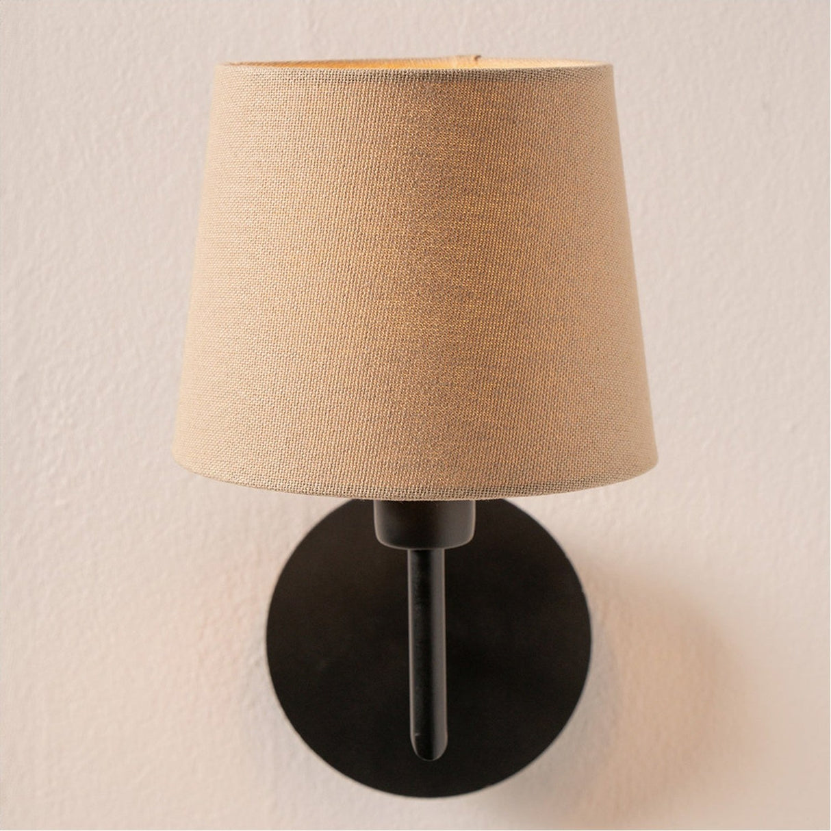 Pelham Taupe Handloom Tapered Candle Clip Lampshade - 15cm