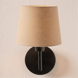 Pelham Taupe Handloom Tapered Candle Clip Lampshade - 15cm