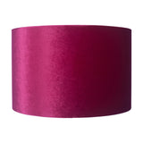 Bow Raspberry Velvet Cylinder Lampshade - 25cm