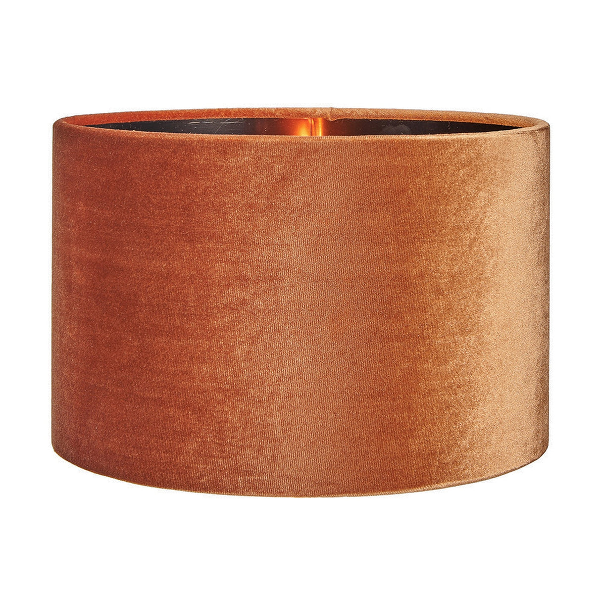 Bow Tobacco Velvet Cylinder Lampshade - 25cm