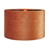 Bow Tobacco Velvet Cylinder Lampshade - 25cm
