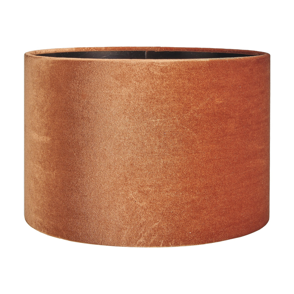 Bow Tobacco Velvet Cylinder Lampshade - 30cm