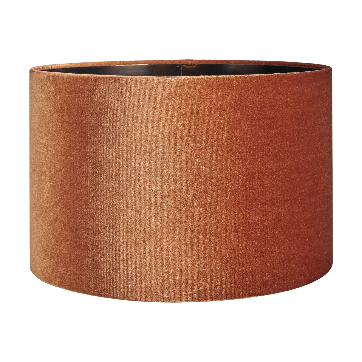Bow Tobacco Velvet Cylinder Lampshade - 35cm
