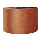 Bow Tobacco Velvet Cylinder Lampshade - 35cm