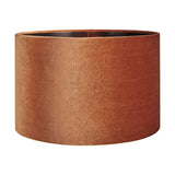 Bow Tobacco Velvet Cylinder Lampshade - 35cm