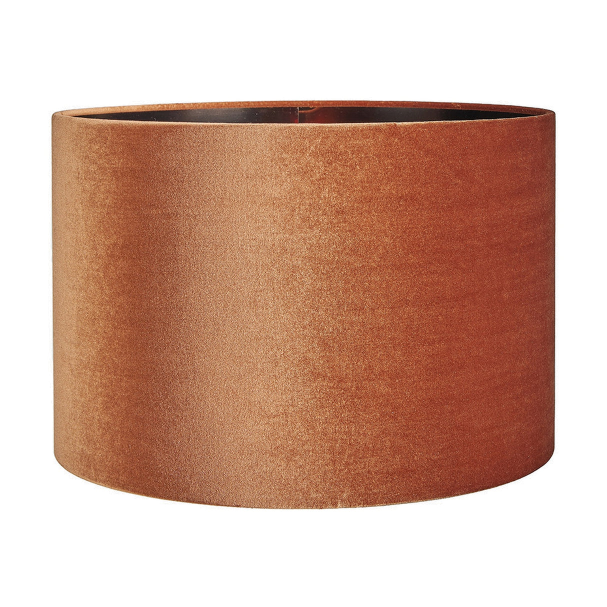 Bow Tobacco Velvet Cylinder Lampshade - 40cm