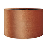 Bow Tobacco Velvet Cylinder Lampshade - 45cm