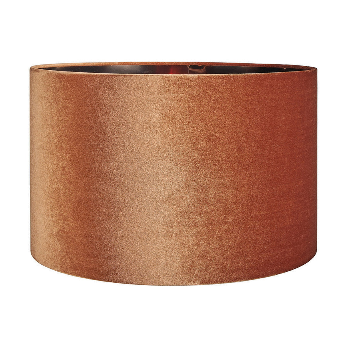 Bow Tobacco Velvet Cylinder Lampshade - 45cm