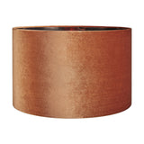 Bow Tobacco Velvet Cylinder Lampshade - 45cm