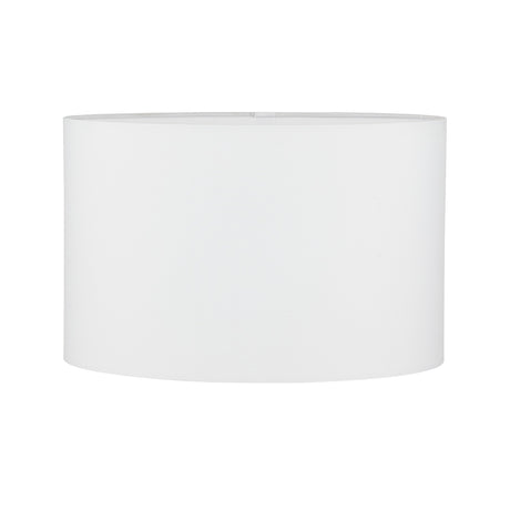 Mia Ivory Oval Cotton Mix Lampshade, 18cm wide, in a plain drum-oval shape with a smooth fabric finish, shown against a plain white background.