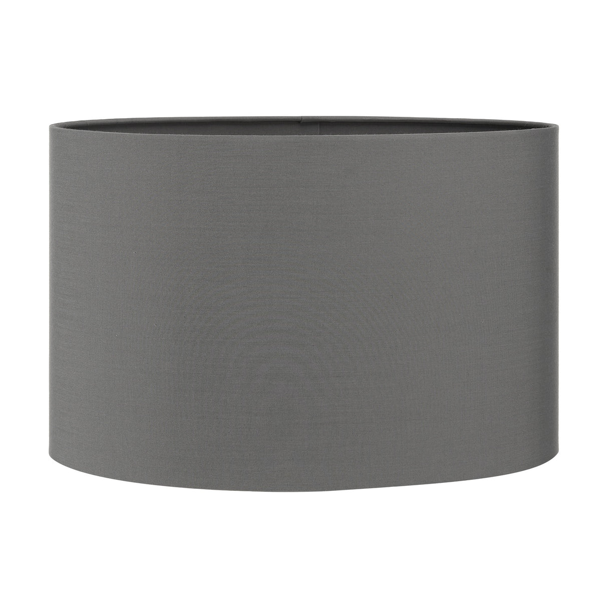 Mia Steel Grey Oval Cotton Mix Lampshade - 20cm