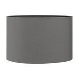 Mia Steel Grey Oval Cotton Mix Lampshade - 20cm