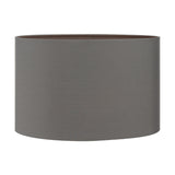 Mia Steel Grey Oval Cotton Mix Lampshade - 20cm