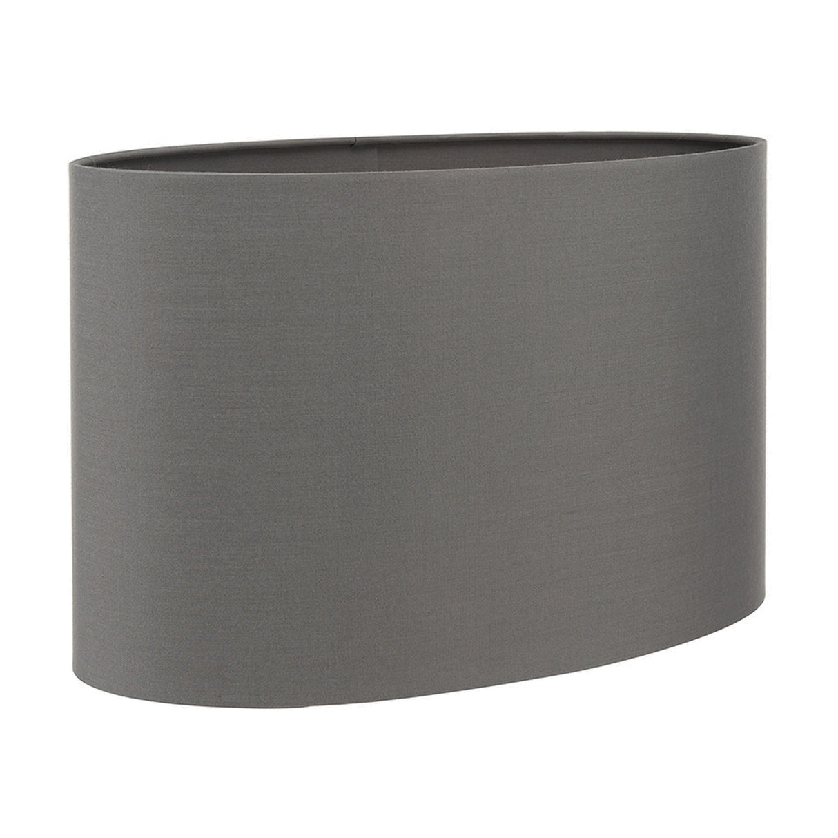 Mia Steel Grey Oval Cotton Mix Lampshade - 20cm