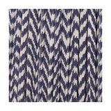 Close-up of the Vienna Blue Chevron Pleated Lampshade, 40cm, in pleated fabric with a blue and cream zigzag pattern.