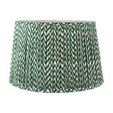 Vienna Forest Green Chevron Pleated Lampshade - 45cm
