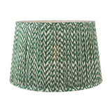 Vienna Forest Green Chevron Pleated Lampshade - 45cm