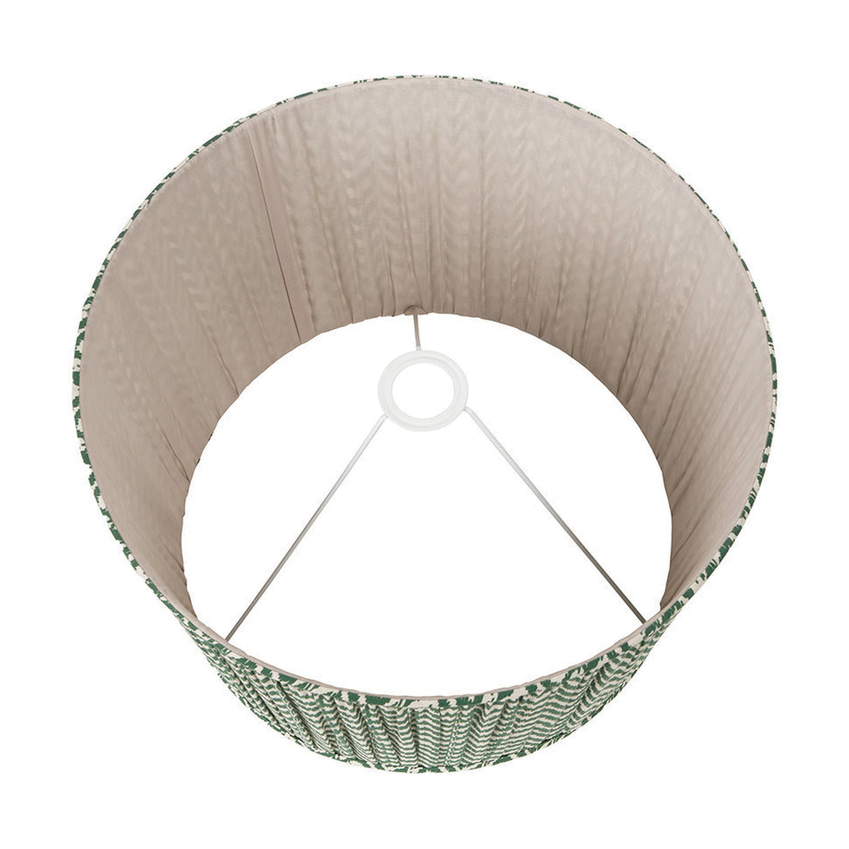 Vienna Forest Green Chevron Pleated Lampshade - 45cm