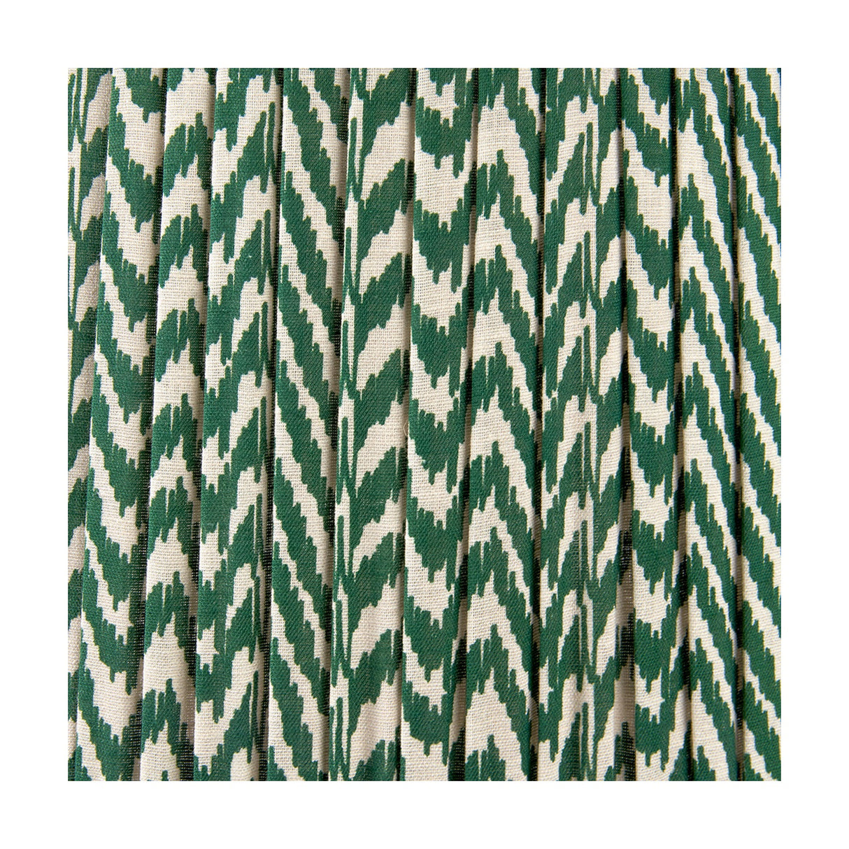 Vienna Forest Green Chevron Pleated Lampshade - 45cm