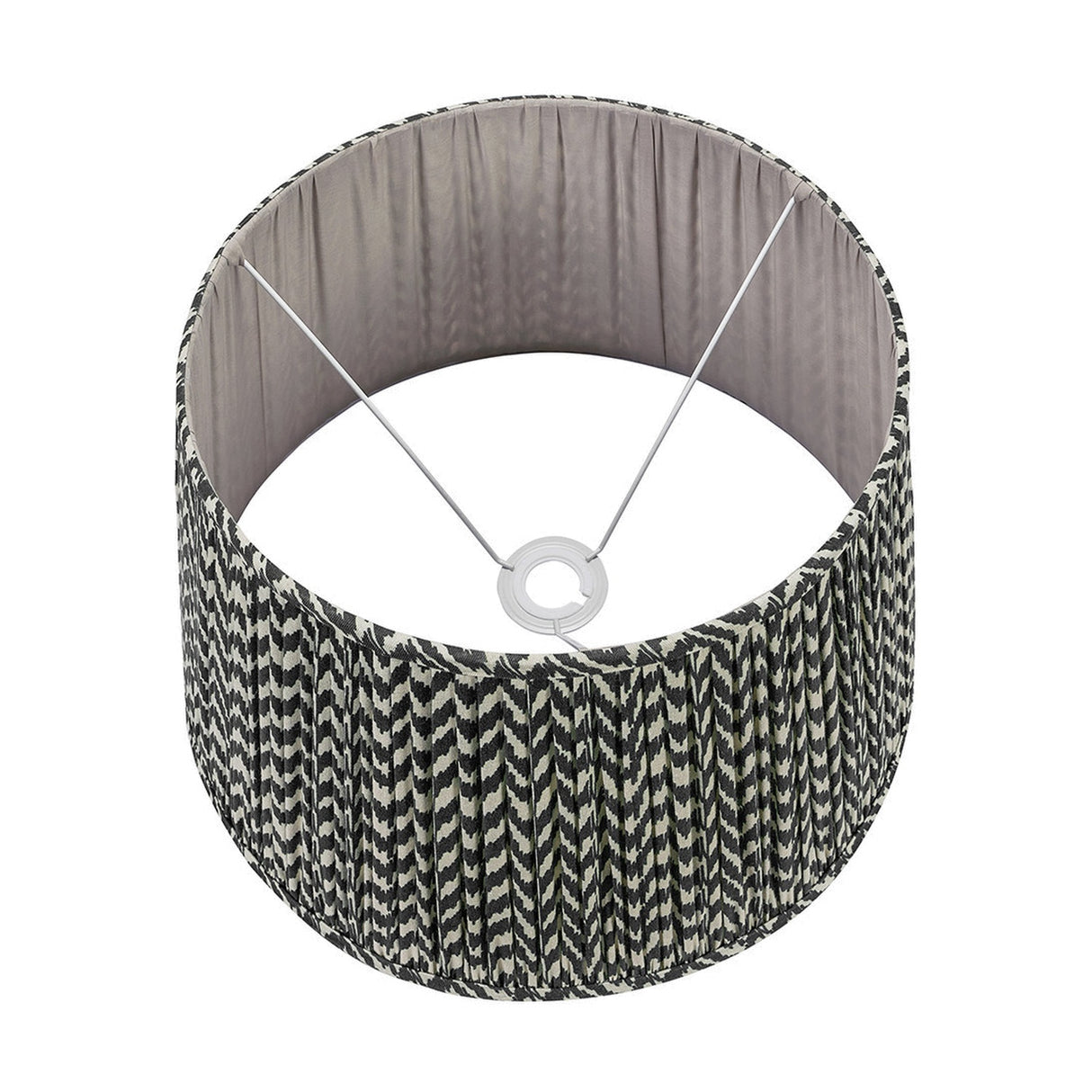 Vienna Black Chevron Pleated Lampshade - 50cm