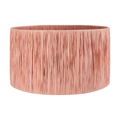 Tilia Apricot Raffia Cylinder Lampshade, 30cm wide drum shade with textured woven raffia in a warm apricot tone, shown against a plain white background.