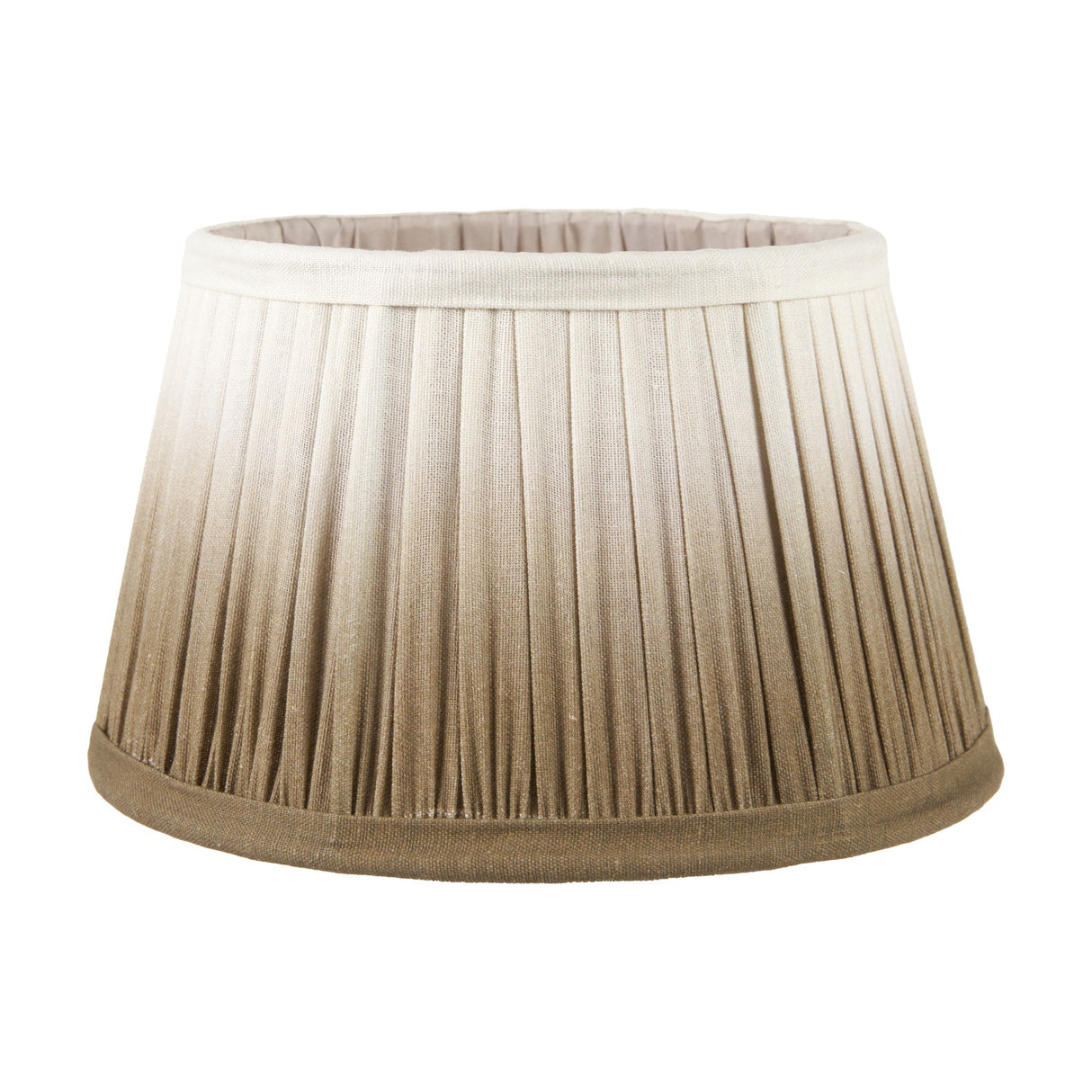 Scallop Taupe Ombre Soft Pleated Tapered Lampshade - 20cm