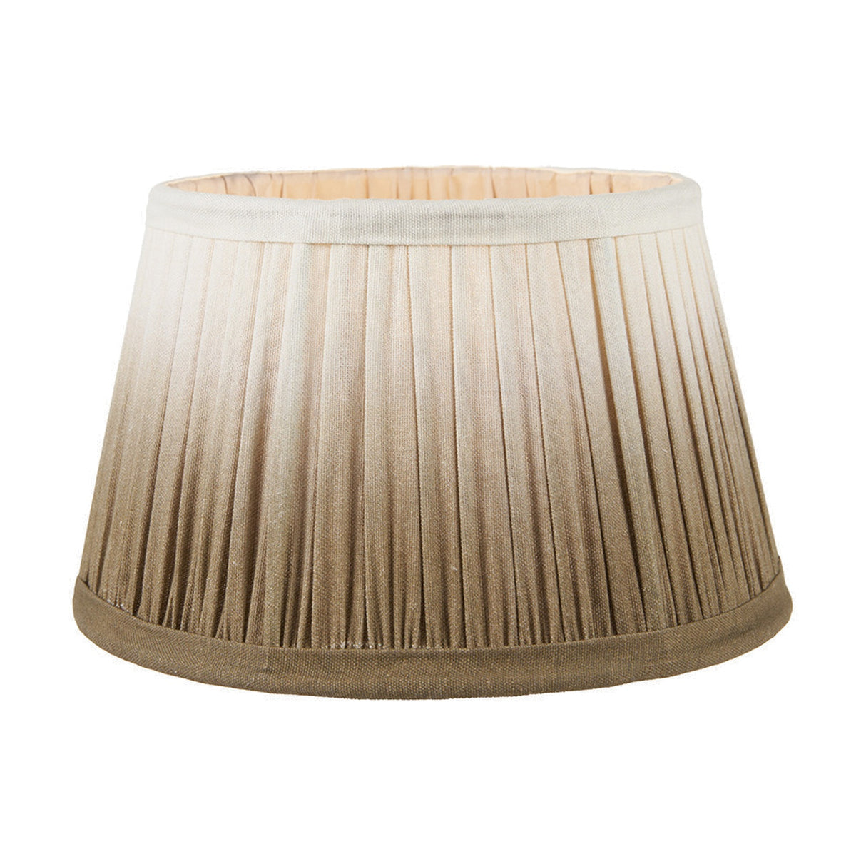 Scallop Taupe Ombre Soft Pleated Tapered Lampshade - 20cm