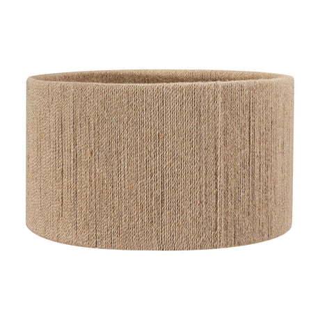 Issa Rope Cylinder Lampshade in 30cm, a drum-shaped shade in natural woven rope-textured fabric, shown on a plain white background.