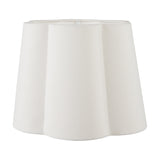 Posy White Handloom Scalloped Tapered Lampshade - 30cm