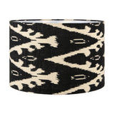 Lars Black Ikat Cylinder Lampshade - 30cm