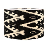 Lars Black Ikat Cylinder Lampshade - 30cm