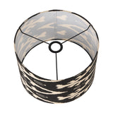Lars Black Ikat Cylinder Lampshade - 30cm