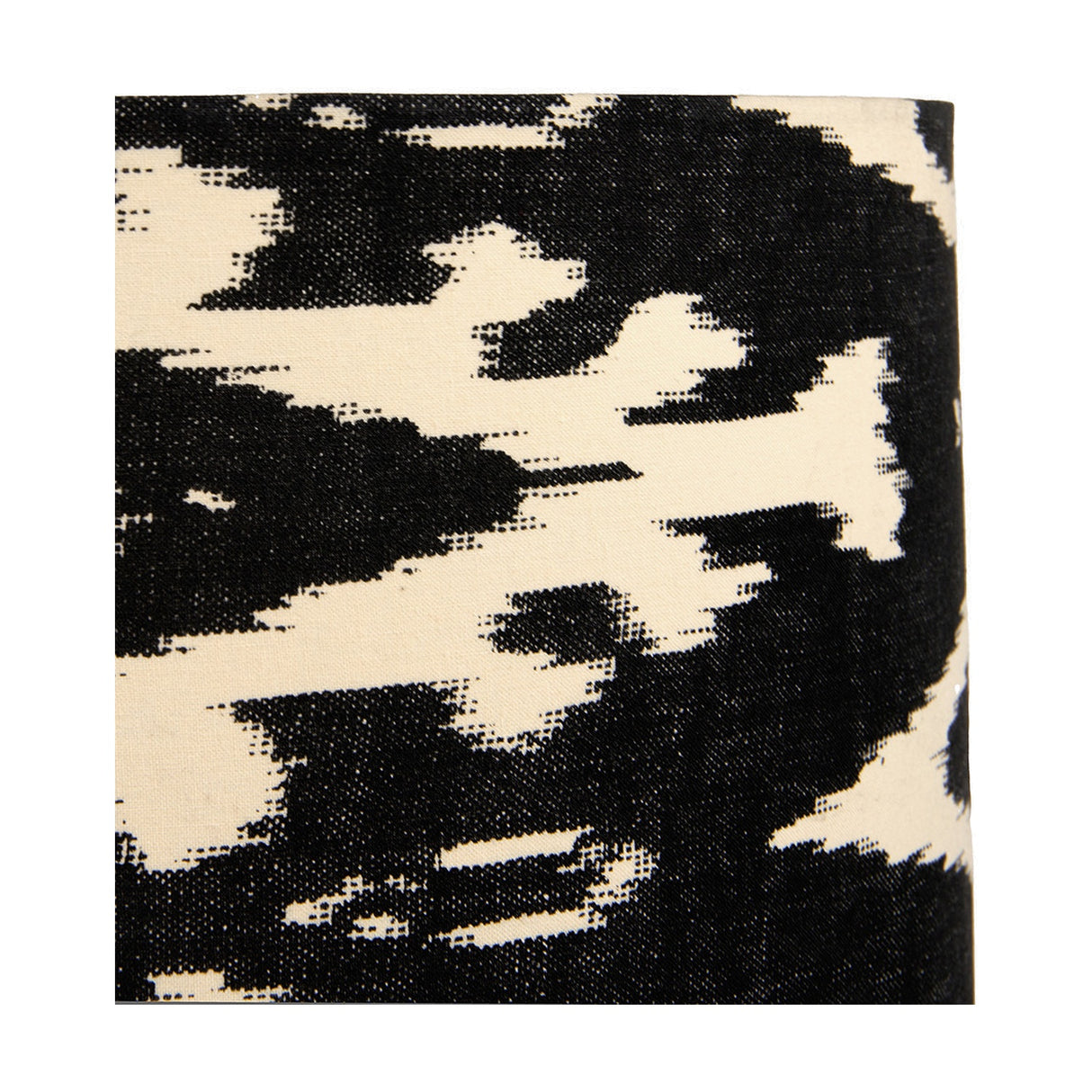 Lars Black Ikat Cylinder Lampshade - 30cm