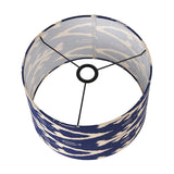 Lars Ocean Blue Ikat Cylinder Lampshade - 30cm