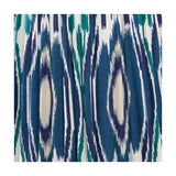 Izara Ocean Blue Ikat Pleated Tapered Lampshade - 35cm